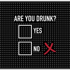 Are You Drunk? 17.7" x 11.8" Funny Bar Spill Mat Rail Countertop Accessory Home Pub Decor Slip Resistant Durable Thick Bar Covering For Craft Brewery Kitchen Cafe and Restaurant Decor