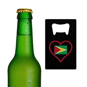 i love guyana red heart credit card bottle opener stainless steel flat beer wine bottle opener for party wedding favor