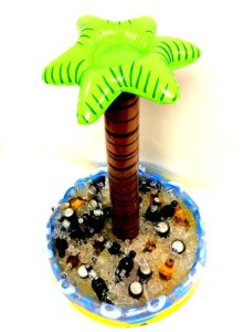 inflatable palm tree beverage cooler, by playscene (4 feet tall)