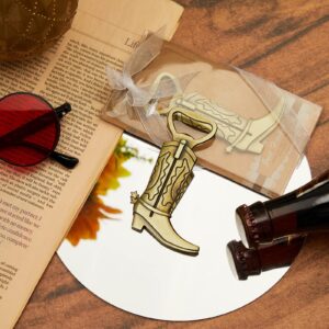 60 Pcs Wedding Western Cowboy Boot Bottle Opener Bulk Guest Baby Shower Bottle Opener Favors Bridal Shower Metal Cowboy Boot Gifts for Birthday Party Favor Decoration Supplies Groomsman Gift (Bronze)