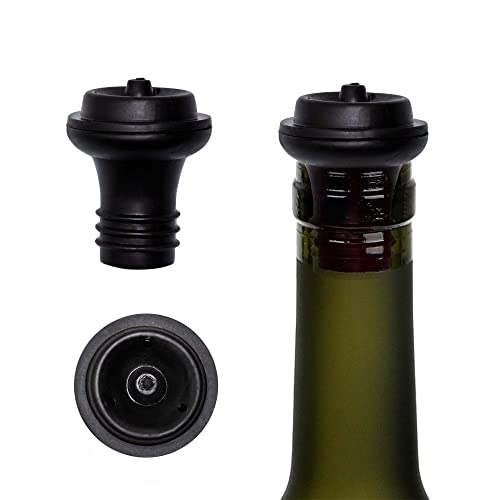 Vacuum Wine Saver Stopper, Reusable Rubber Vacuum Bottle Cork - Pack of 2
