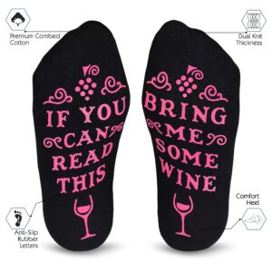 Cavertin Women's Mom Grandma Retirement Dentist Teacher Nurse Socks with Gift Box Gifts for Her (Wine)