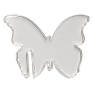 xiaoyue 20pcs of blank butterfly champagne glass markers,blank clear acrylic drink marker, wedding favor, blank escort card rounds, wine glass markers (clear)