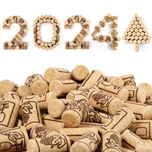 150 pcs natural wine corks 7/8" x 1 3/4" wood straight corks wine bottle corks stopper wine making bottles corks for corking homemade making art projects diy crafting leakproof decorative