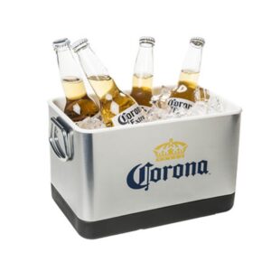 corona beer & ice bucket - stainless steel