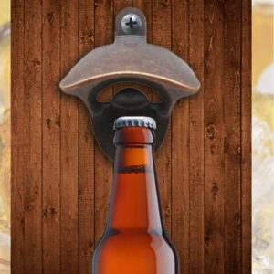 TIHOOD 12PCS Wall Mounted Bottle Opener Vintage Beer Bottle Opener Suitable for Bars KTV Hotels Homes（Red Bronze）