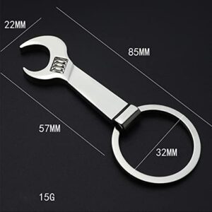 ARFUKA Bottle Opener Keychain Metal Mini Wrench Pendant Beer Opener Beverage Soda Beer Bartender Bottle Opener Keyring Christmas Birthday Gift for Men and Women Silver