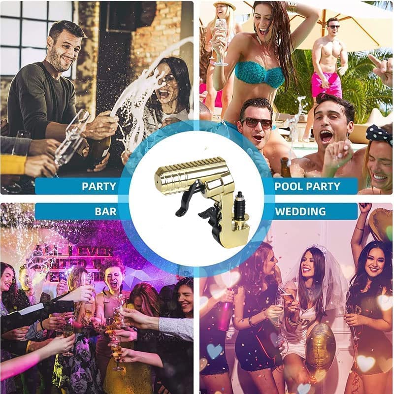 SIULAS Champagne Gun, 4th Generation Upgraded Beer Gun Shooter, Adjustable Champagne Spray Gun, for All Kinds of Bachelorette Parties, Birthdays, Celebrations (g4)