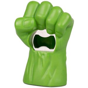 marvel avengers hulk fist bottle opener - open your beverage like a super hero - great bar gift for men, dad, father - 6 inches