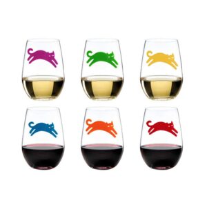 Wine Glass Charms Wine Glass Markers Cat Charms Silicone Drink Cup Bottle Label Mugs Tag Magnetic Wine Drink Markers and Tags for Party, Wedding, Tasting Events, Martinis, Champagne 12Pcs cat