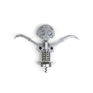 kikkerland day of the dead corkscrew, day of dead, silver