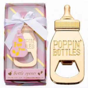 30pcs baby bottle openers baby shower favor for guest, baby shower giveaways gift to guest, party favors gift or party decorations supplies (30, pink)