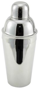 winco stainless steel 3-piece cocktail shaker set, 16-ounce