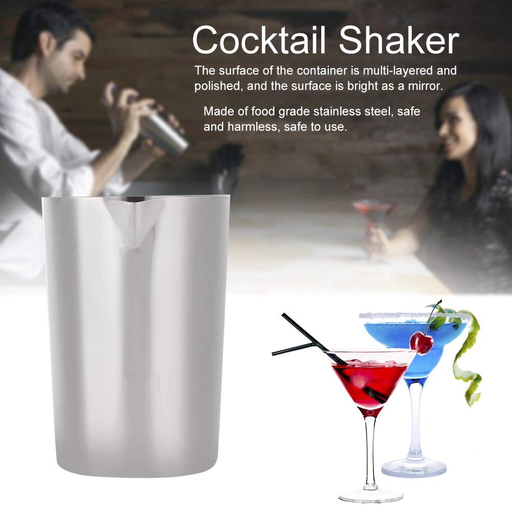 Stainless Steel Mixing Glass 17oz/500ml Cocktail Shaker Wine Mixer Thick Drink Mixing Cup Bartender DIY Tools for Home Bar