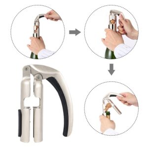 Champagne Bottle Opener, Zinc Alloy Sparkling Wine Cork Puller, Multifunctional Bottles Opener Bar Jar Cork Puller, Virtually Effortless(size:Type A)