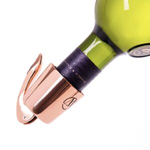 2-PACK Wine Bottle Stopper, Plug with Silicone, Wine Saver, Keeps Wine Fresh, Best Wine Gift For Wine Lovers (Rose Gold)