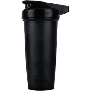 perfectshaker™ activ shaker cup, 28 oz - black, leak free, shatterproof, water bottle shaker bottle with actionrod sports mixer technology