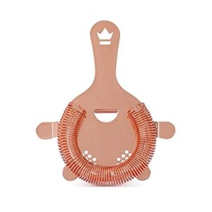 cocktail kingdom buswell™ 4-prong hawthorne strainer - copper-plated