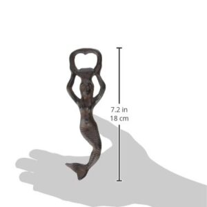 Antique Reproduction Iron Mermaid Bottle Opener Rust