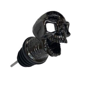 skull wine aerator pourer whiskey pourer, unique halloween souvenirs gifts, perfect wine gift for skull lover (black)