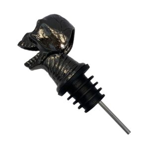 Skull Wine Aerator Pourer Whiskey Pourer, Unique Halloween Souvenirs Gifts, Perfect Wine Gift for Skull Lover (Black)