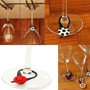 Hermes Glass Charms Wineglass Drink Marker Party Favors Set of 16 Pcs