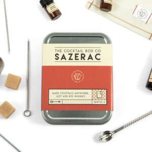 the cocktail box co. sazerac cocktail kit - premium cocktail kits - make hand crafted cocktails. great gifts for him or her cocktail lovers (1 kit)