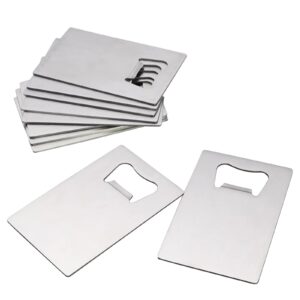 ponpong stainless steel credit card beer bottle openers, 10 pieces
