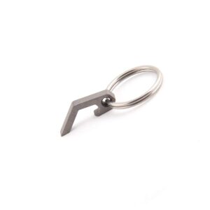 Titanium Keychain Mini Beer Bottle Opener with Stainless Steel Key Rings by Fanycs