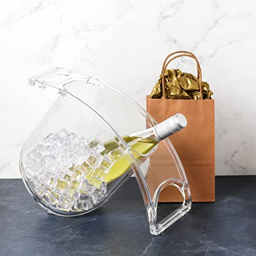 Coolin Curve Ice Bucket for Wine Champagne Beer Beverages Evenly Chills Drinks 2 Quarts