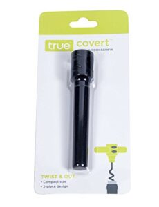 true bar tool covert: pocket corkscrew, black, 1 count
