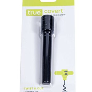 True Bar Tool Covert: Pocket Corkscrew, Black, 1 Count