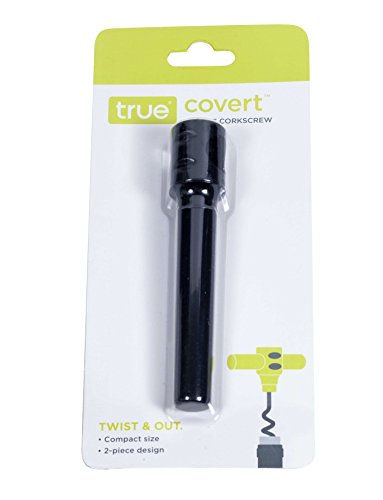 True Bar Tool Covert: Pocket Corkscrew, Black, 1 Count