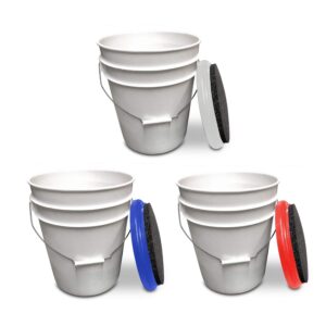 Bucket Lid 3 Pack - Comes in Red, White, and Blue - Perfect Seat, Made in The USA by Bucket Lidz