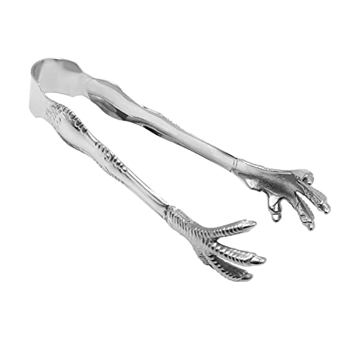 DUZFOREI 8" Ice Tongs, Stainless Steel Eagle Claw Shape Ice Tongs, Creative Gifts