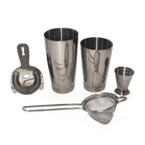 barfly m37106 shaking set, 5 piece, stainless steel