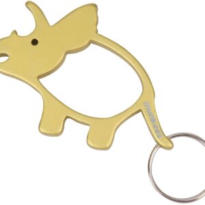 Ace Camp Munkees Triceratops Dinosaur Bottle Opener Keychain, Small Pocket-Sized Bottlecap & Wine Openers, Mini Paleontology 3-Horned Keyrings, Key Chain Opens Beer, Cans, Caps & More