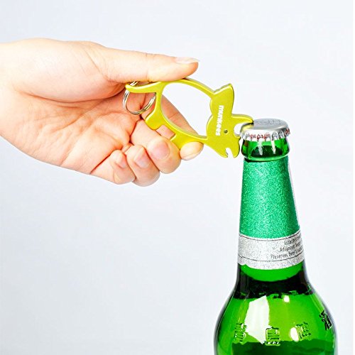 Ace Camp Munkees Triceratops Dinosaur Bottle Opener Keychain, Small Pocket-Sized Bottlecap & Wine Openers, Mini Paleontology 3-Horned Keyrings, Key Chain Opens Beer, Cans, Caps & More