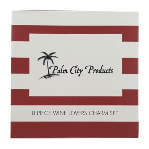 Palm City Products 8 Piece Wine Lovers Themed Charms Set