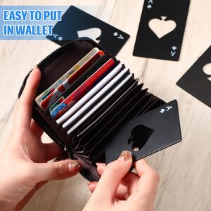 60 Pcs Casino Bottle Opener Credit Card Size Opener Gifts for Groomsmen Funny Can Beer Opener Poker Shaped Stainless Steel Ace Card Bottle Cap Openers for Wedding Birthday Party Table Tools Supplies