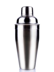 hic kitchen cocktail shaker, stainless steel, mirror finish, 3-piece set, 18-ounces
