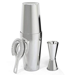 n/a cocktail shaker set professional shaker cocktail strainer and jigger set 4 piece stainless steel bar supplies