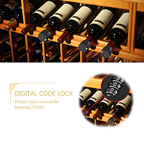 Lockwish Bottle Password Code Lock Wine, Bottle Password Lock Top Stopper, Combination Lock Liquor Bottle Stopper (6 Pack/Box)