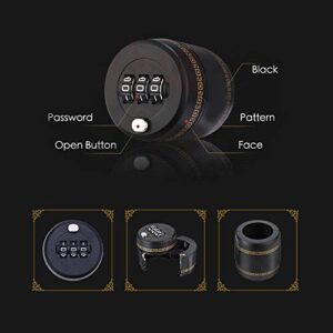 Lockwish Bottle Password Code Lock Wine, Bottle Password Lock Top Stopper, Combination Lock Liquor Bottle Stopper (6 Pack/Box)