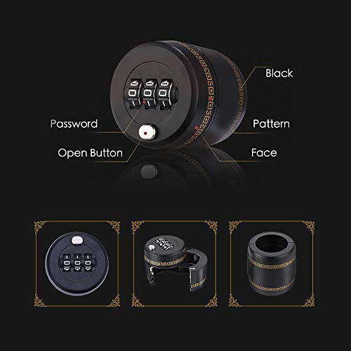 Lockwish Bottle Password Code Lock Wine, Bottle Password Lock Top Stopper, Combination Lock Liquor Bottle Stopper (6 Pack/Box)