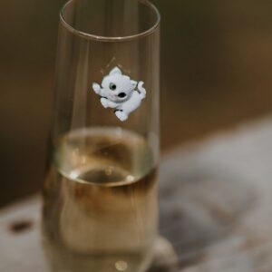 Simply Charmed Cat Wine Charms or Drink Glass Markers - Magnetic - Great Birthday or Hostess Gift for Cat Lovers - Set of 6 Cute Kitty Glass Identifiers