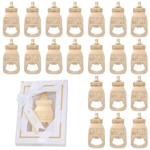 bottle opener, seesky 20 pcs baby bottle opener for party favor baby shower bridal shower favors wedding favors birthday party decoration with gift box (20 pcs style #2)