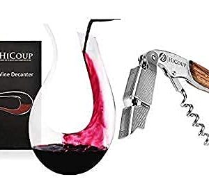 Wine Decanter and Rosewood Waiter's Corkscrew by HiCoup