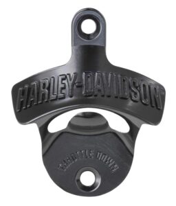 harley-davidson custom throttle down wall mount bottle opener - zinc alloy