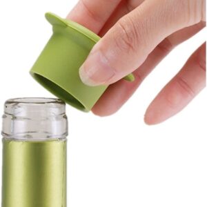 Wine Stoppers - Silicone Wine Bottle Caps - Reusable Unbreakable Sealer Cover Corks - Wine Gifts with Air-Tight Seal - Set of 2 Wine Accessories